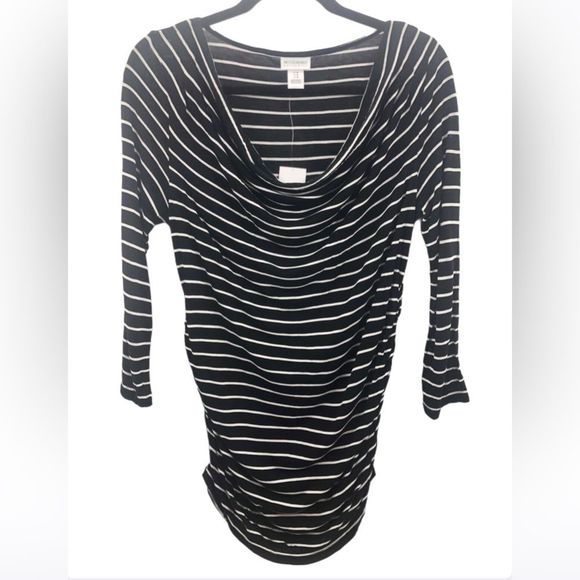 NWT MOTHERHOOD maternity striped long sleeve blouse - Picture 1 of 4